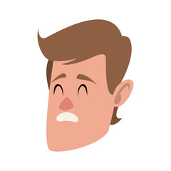 Man face cartoon vector illustration graphic design
