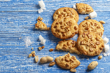 Fototapeta premium homemade cookies with peanuts