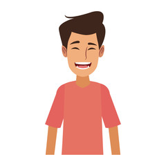 Young man cartoon vector illustration graphic design