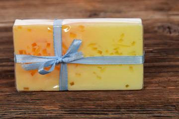 one citrus scented soap with free space for text