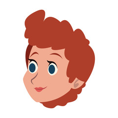Young woman face vector illustration graphic design