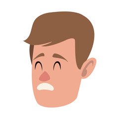 Man face cartoon vector illustration graphic design