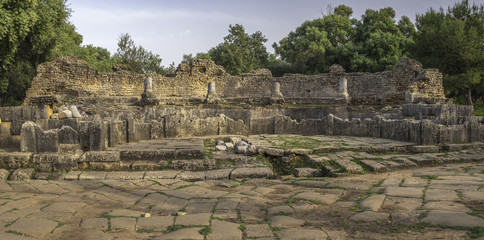 Ruins of nymphaeum in roman town Tipasa (Tipaza), Algeria