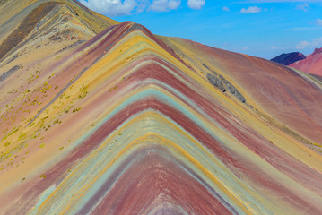 Vinicunca, also known as Rainbow Mountain, near Cusco, Peru