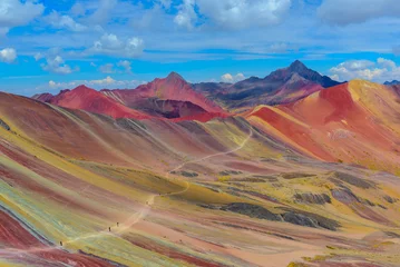 Foto op Canvas Vinicunca, ook bekend als Rainbow Mountain, in de buurt van Cusco, Peru © Noradoa