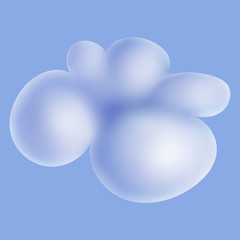 Drawn clouds. Illustration.