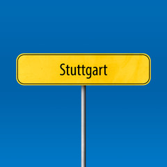 Stuttgart Town sign - place-name sign