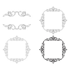 Vector baroque of vintage elements for design. 