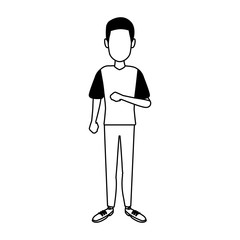 Young man cartoon vector illustration graphic design