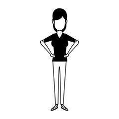 Young woman cartoon vector illustration graphic design