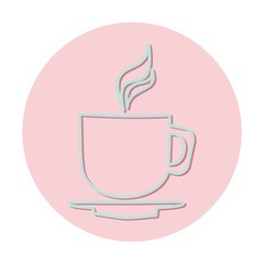 Vector illustration of a icon restaurant - cup