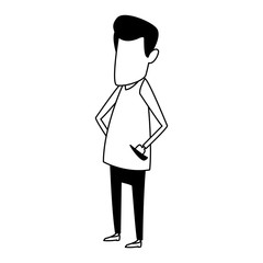 Cute male doctor cartoon vector illustration graphic design