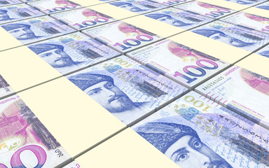 Georgian lari bills stacks background. Computer generated 3D illustration.
