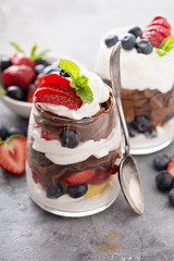 Chocolate pudding layered dessert