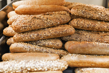 fresh bakery closeup