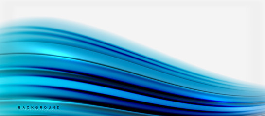 Blurred fluid colors background, abstract waves lines, vector illustration