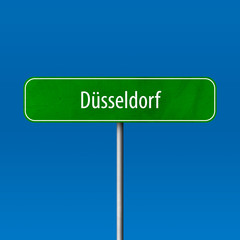 Düsseldorf Town sign - place-name sign