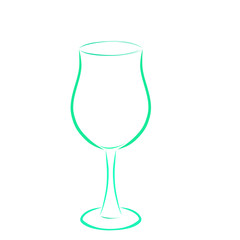 A tall glass for drinks, a sketch