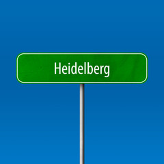 Heidelberg Town sign - place-name sign