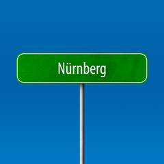 Nürnberg Town sign - place-name sign