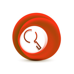 Search magnifyier web button, magnify icon. Modern magnifying glass sign, web site design or mobile app