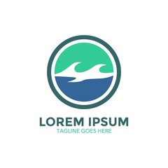 unique wave logo vector design. icon. vector illustration