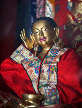 Statue of Milarepa at Buddhist monastery in Kathmandu, Nepal