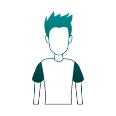 Young man cartoon vector illustration graphic design