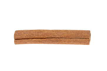 stick of cinnamon on white background
