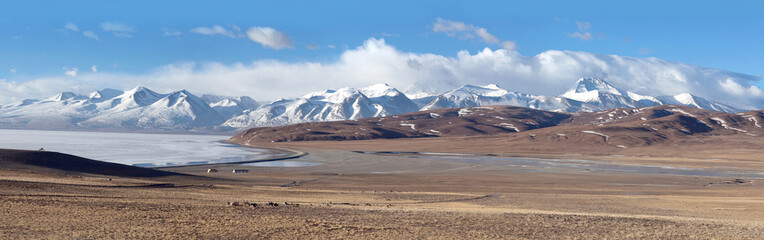 Lake Manasarovar in Ngari, Western Tibet, China