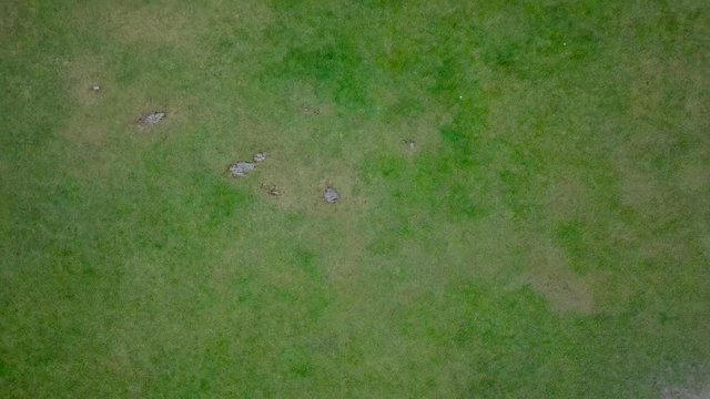 aerial view of Grianan Of Aileach stones in Ireland