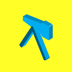 Telescope icon vector sign and symbol isolated on white background