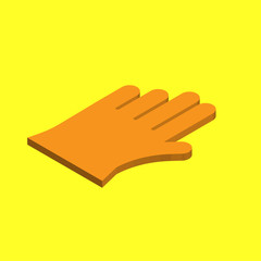 Gloves icon vector sign and symbol isolated on white background