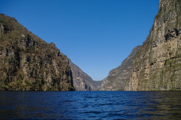 Inside Sumidero Canyon near Tuxtla Gutierrez in Chiapas, Mexico