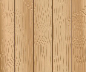 Vector Illustration. Wood texture for decoration. Timber bright-brown background with planks for design