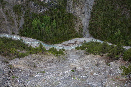 creek at the Ofenpass in Switzerland