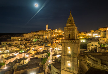 Fototapeta premium Matera (Basilicata) - The historic center of the wonderful stone city of southern Italy, a tourist attraction for the famous 