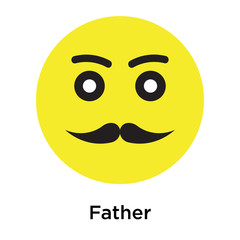 Father icon vector sign and symbol isolated on white background