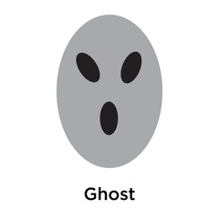 Fototapeta premium Ghost icon vector sign and symbol isolated on white background