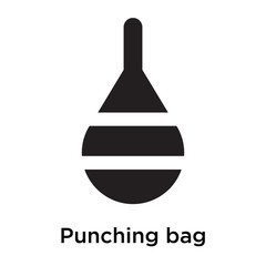 Punching bag icon vector sign and symbol isolated on white background