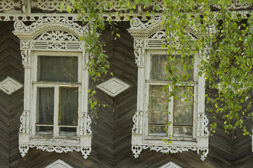 two old village windows