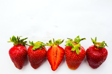Strawberry isolated on white background. Clipping Path