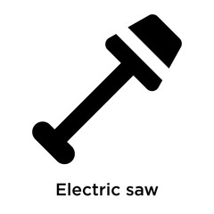 Electric saw icon vector sign and symbol isolated on white background