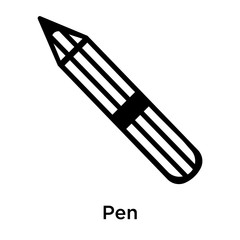 Pen icon vector sign and symbol isolated on white background
