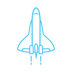 space ship flat vector icons