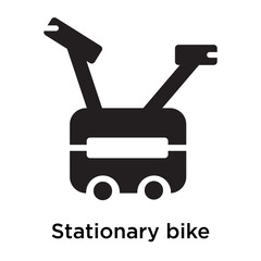 Stationary bike icon vector sign and symbol isolated on white background