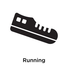 Running icon vector sign and symbol isolated on white background