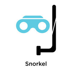 Snorkel icon vector sign and symbol isolated on white background