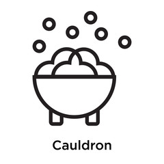 Fototapeta na wymiar Cauldron icon vector sign and symbol isolated on white background