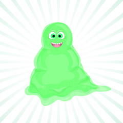 Happy cartoon monster. Vector Halloween monster